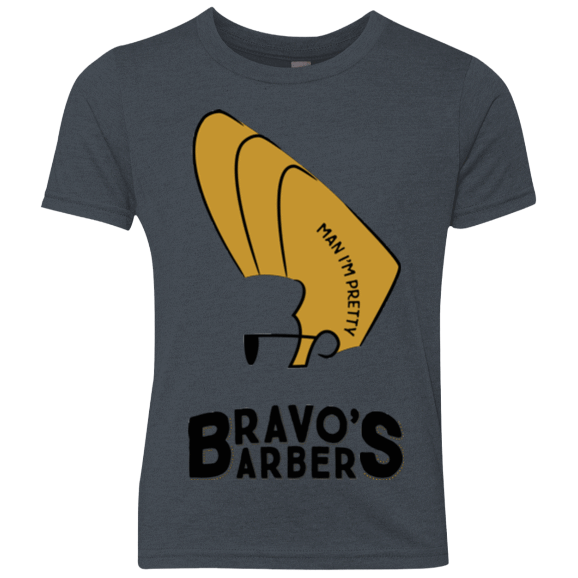 T-Shirts Vintage Navy / YXS Bravos Barbers Youth Triblend T-Shirt
