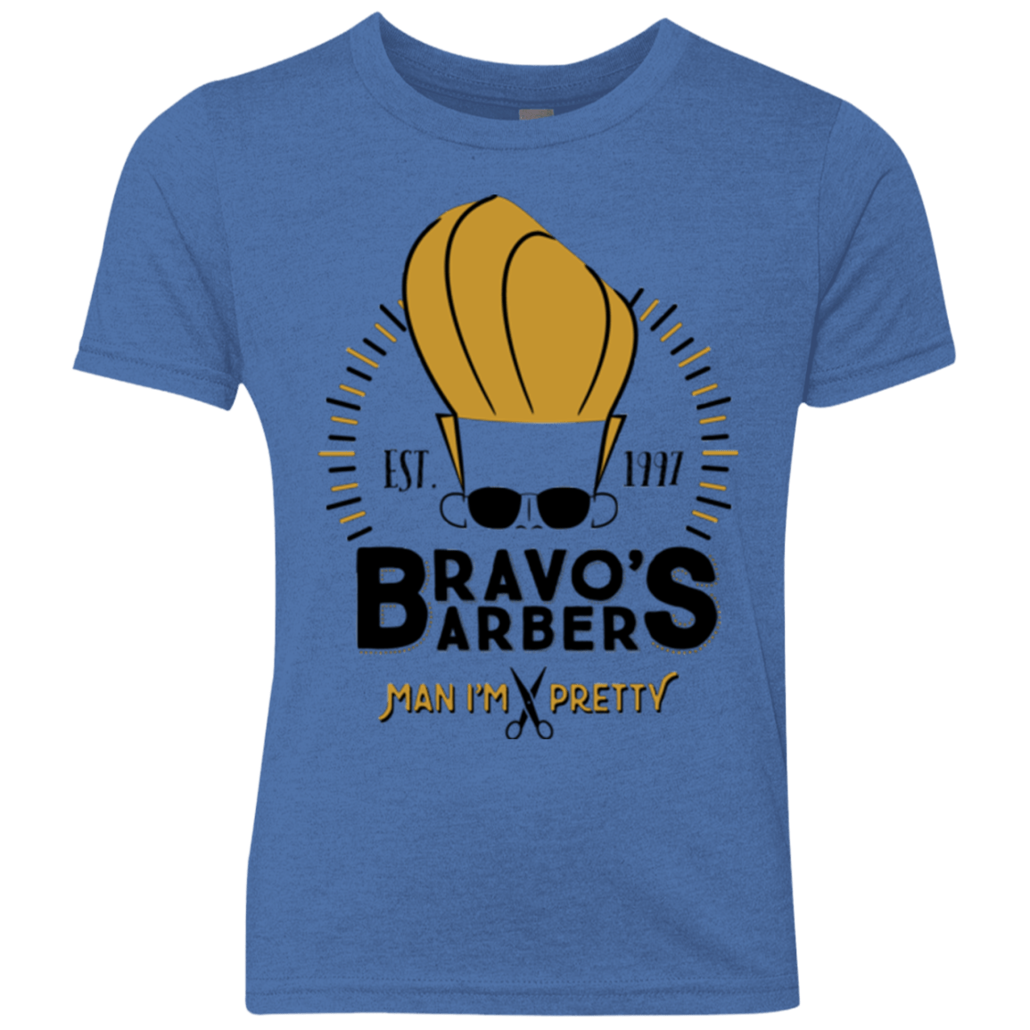 T-Shirts Vintage Royal / YXS Bravos Barbers Youth Triblend T-Shirt