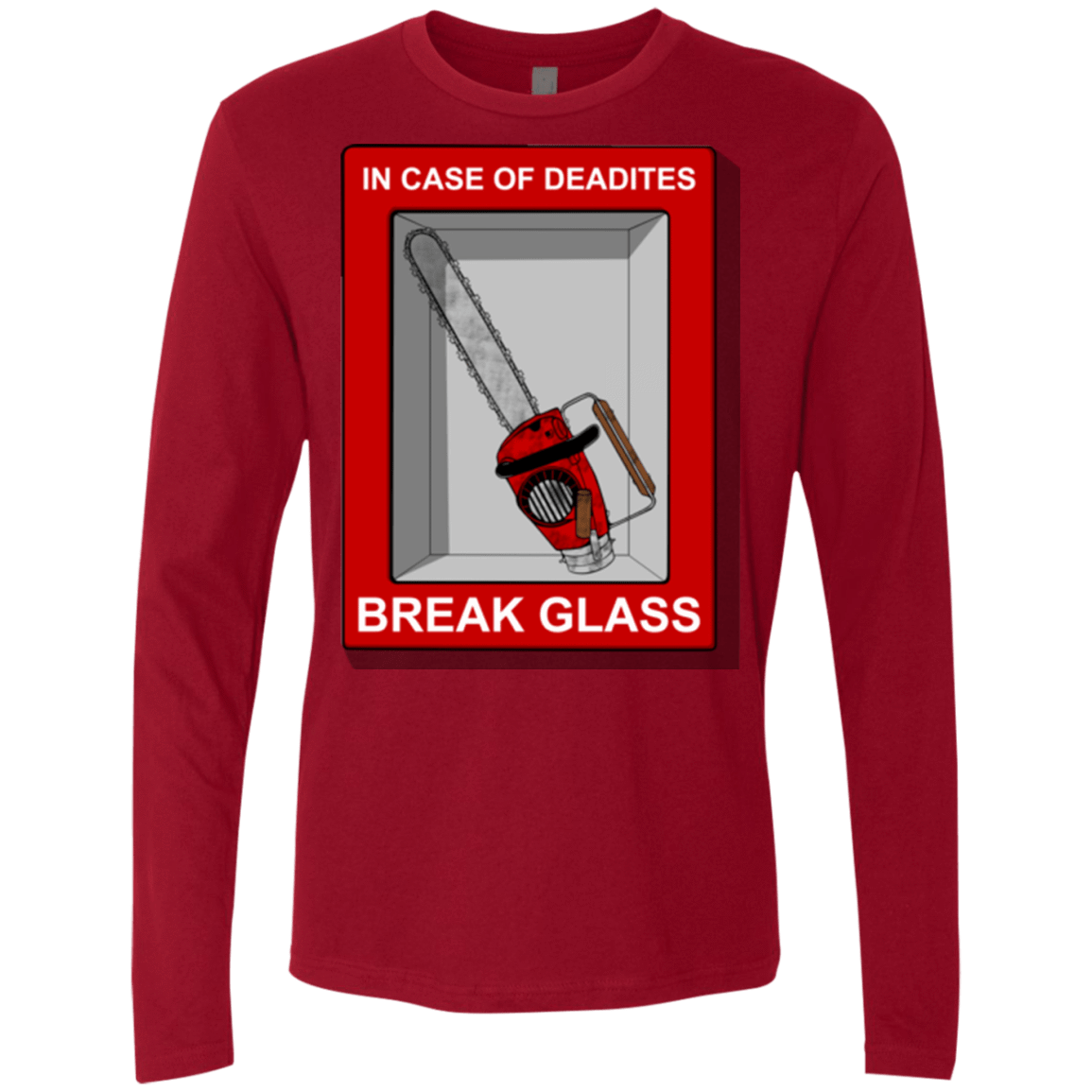 T-Shirts Cardinal / Small Break Glass Men's Premium Long Sleeve