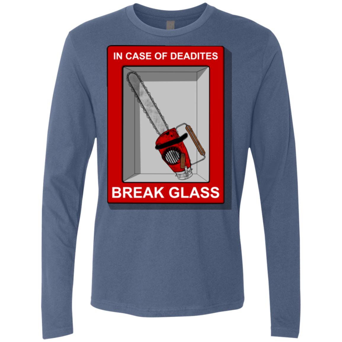 T-Shirts Indigo / Small Break Glass Men's Premium Long Sleeve