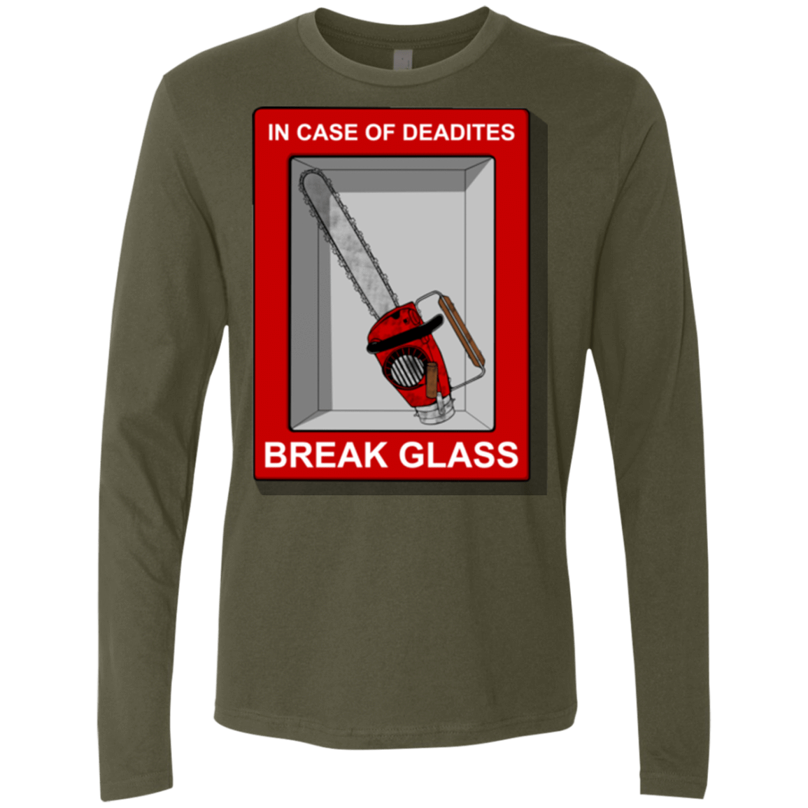 T-Shirts Military Green / Small Break Glass Men's Premium Long Sleeve