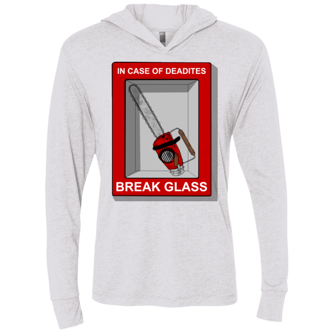 T-Shirts Heather White / X-Small Break Glass Triblend Long Sleeve Hoodie Tee