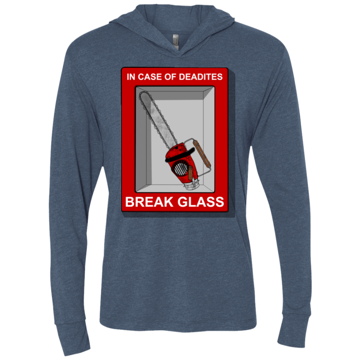 T-Shirts Indigo / X-Small Break Glass Triblend Long Sleeve Hoodie Tee