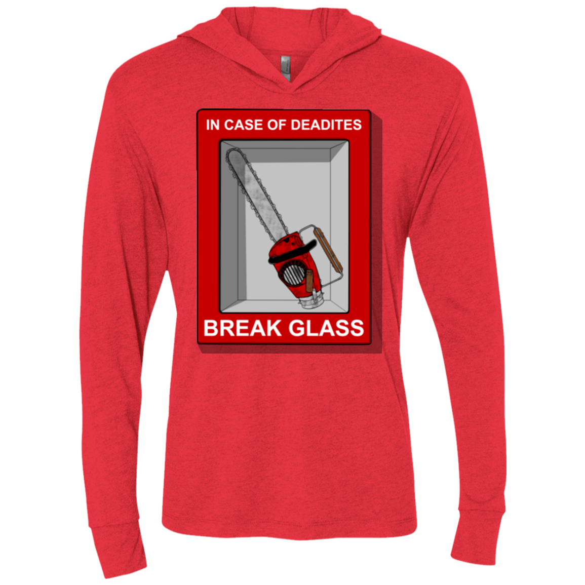 T-Shirts Vintage Red / X-Small Break Glass Triblend Long Sleeve Hoodie Tee