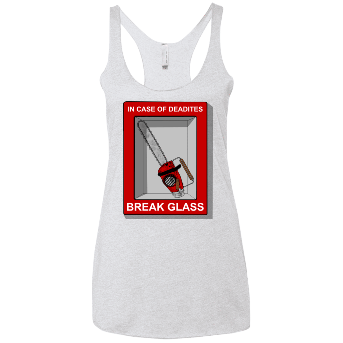 T-Shirts Heather White / X-Small Break Glass Women's Triblend Racerback Tank