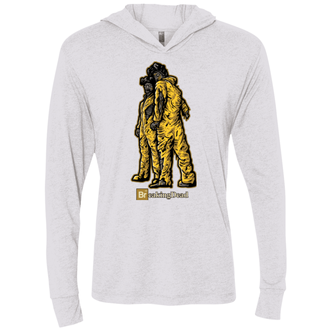 T-Shirts Heather White / X-Small BREAKING DEAD Triblend Long Sleeve Hoodie Tee