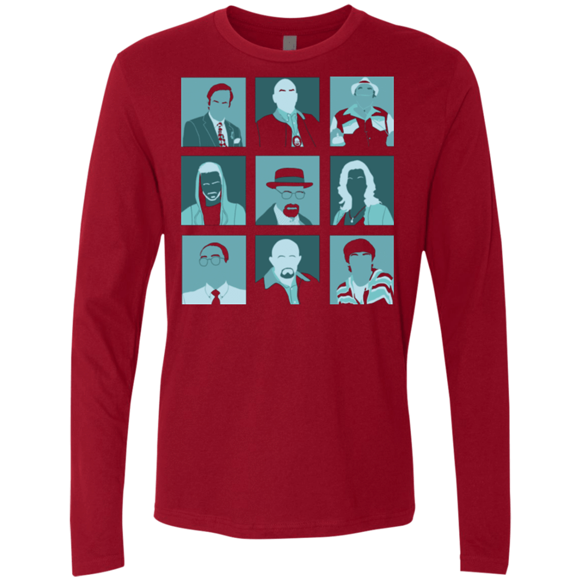 T-Shirts Cardinal / Small Breaking Pop Men's Premium Long Sleeve