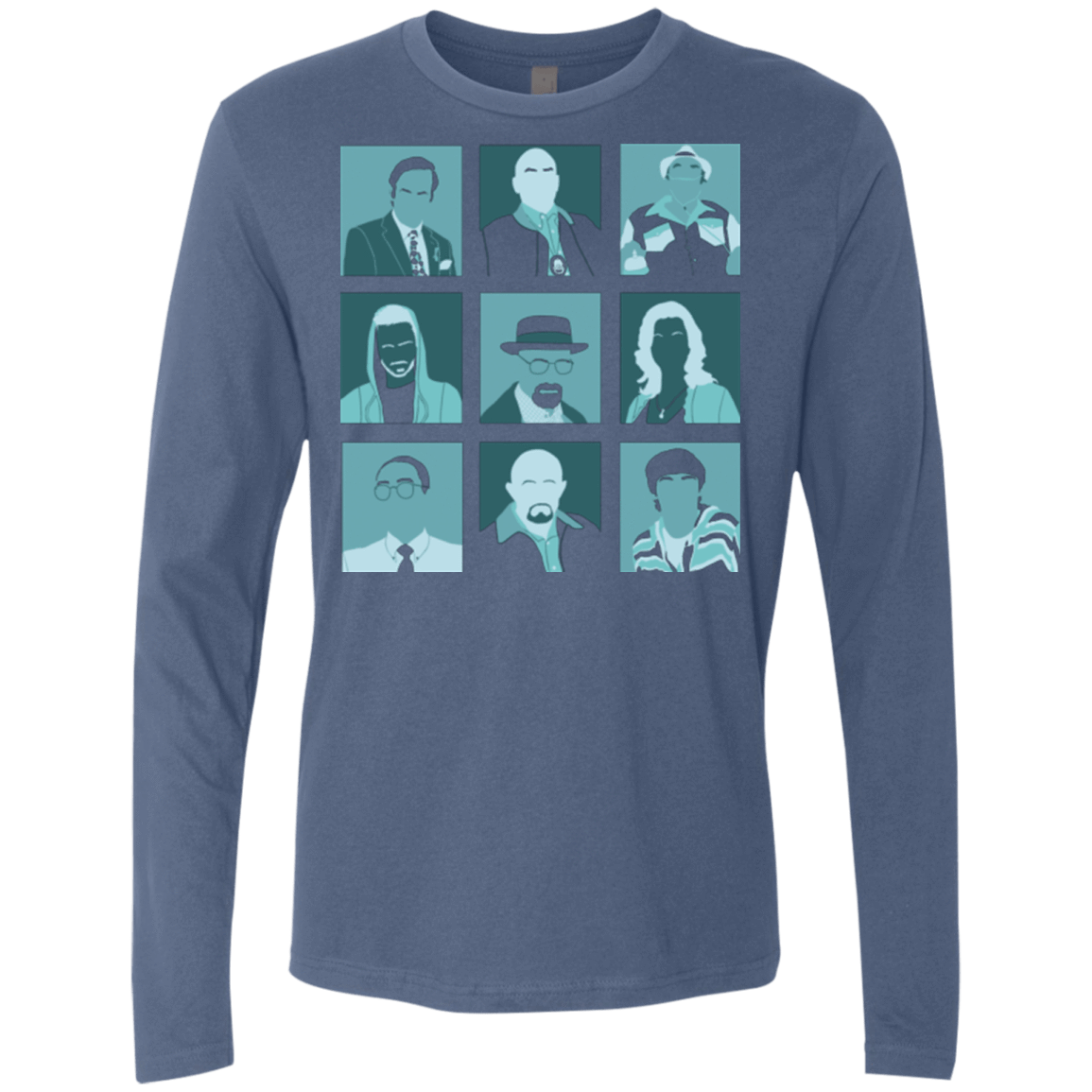 T-Shirts Indigo / Small Breaking Pop Men's Premium Long Sleeve