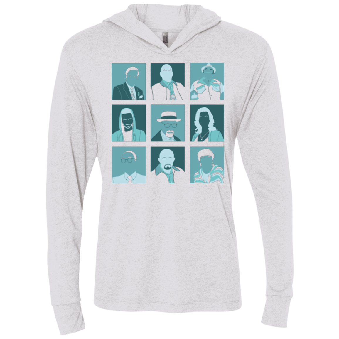 T-Shirts Heather White / X-Small Breaking Pop Triblend Long Sleeve Hoodie Tee