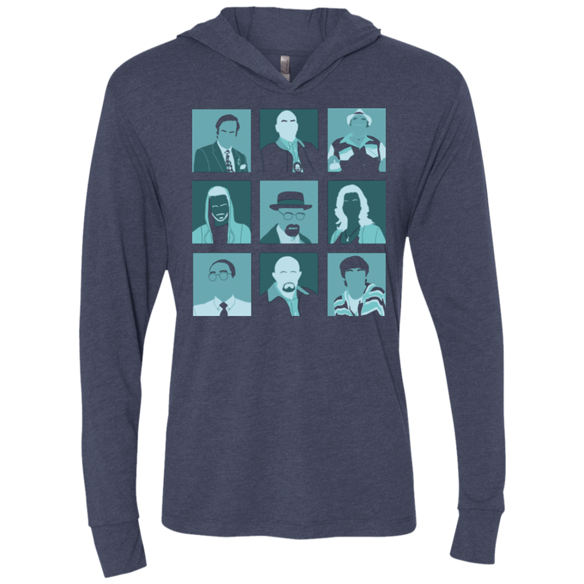 T-Shirts Vintage Navy / X-Small Breaking Pop Triblend Long Sleeve Hoodie Tee