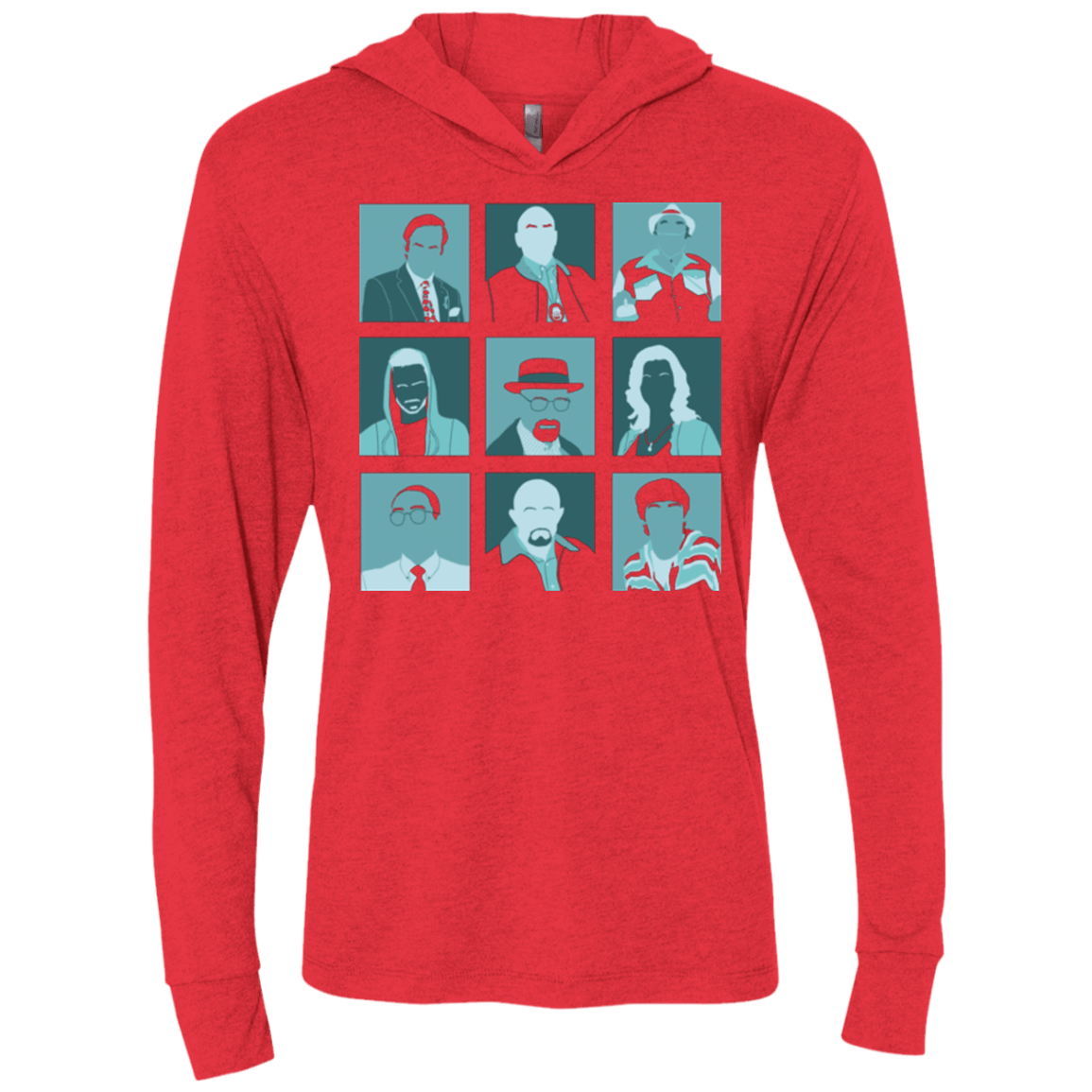 T-Shirts Vintage Red / X-Small Breaking Pop Triblend Long Sleeve Hoodie Tee