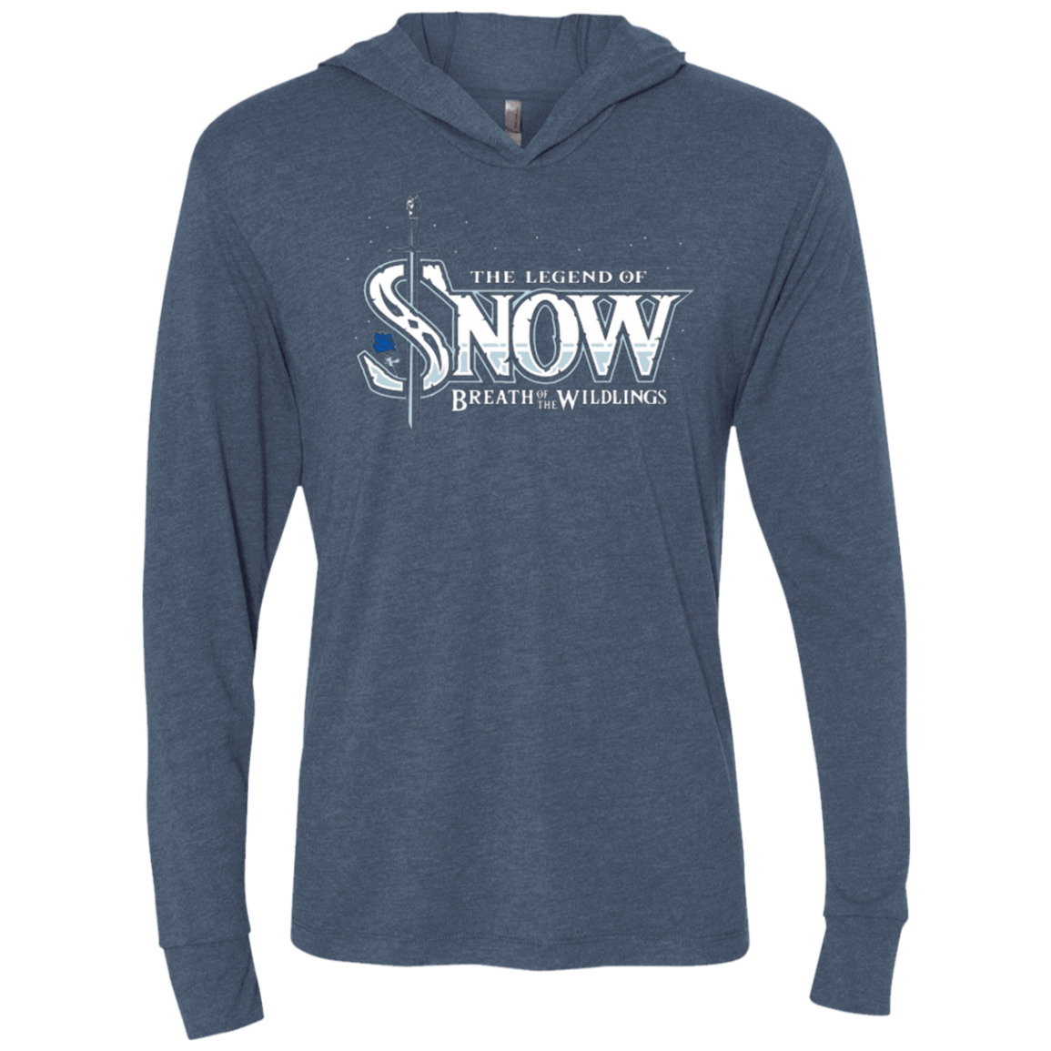 T-Shirts Indigo / X-Small Breath of the Wildlings Triblend Long Sleeve Hoodie Tee