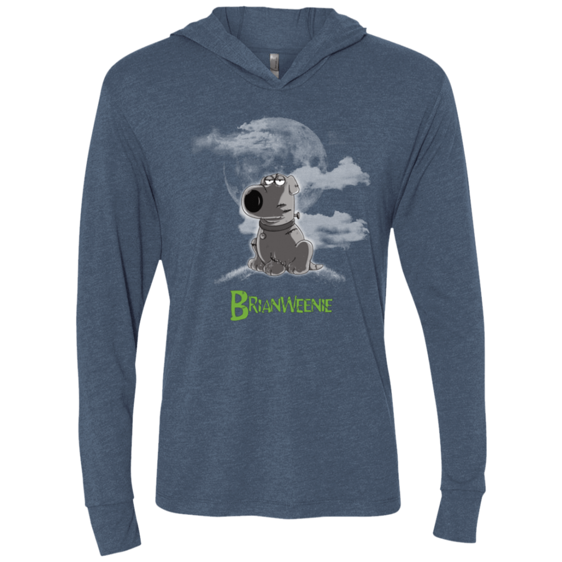T-Shirts Indigo / X-Small Brian Weenie Triblend Long Sleeve Hoodie Tee