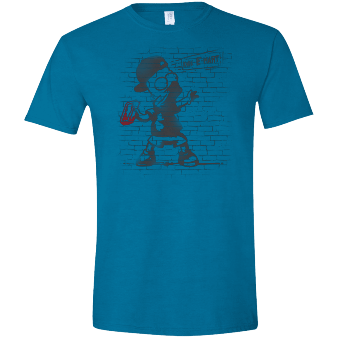 T-Shirts Antique Sapphire / S BRICK E MART Men's Semi-Fitted Softstyle