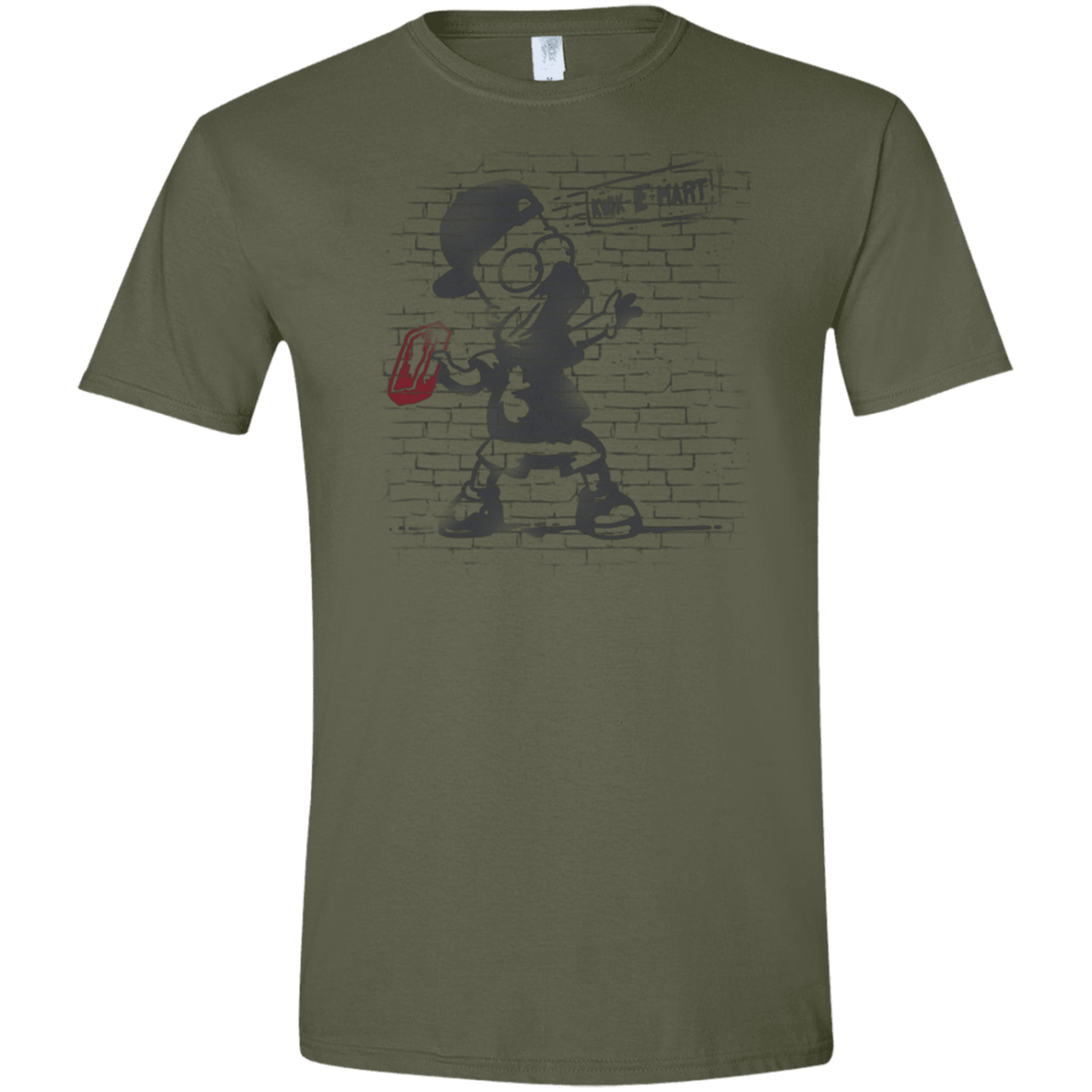 T-Shirts Military Green / S BRICK E MART Men's Semi-Fitted Softstyle