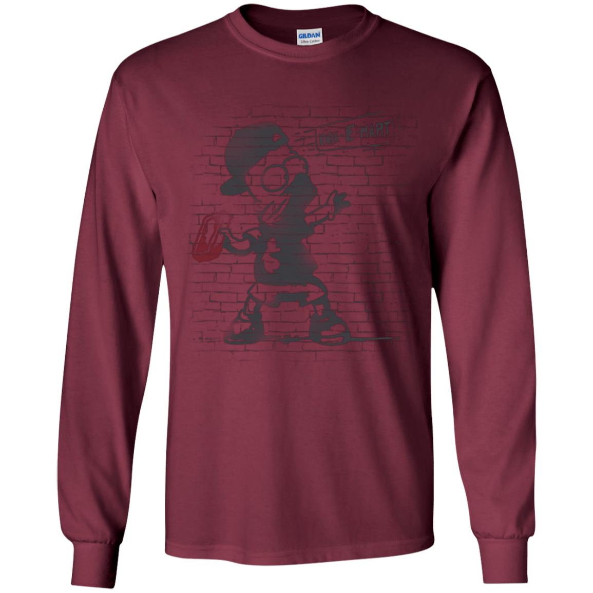 T-Shirts Maroon / YS BRICK E MART Youth Long Sleeve T-Shirt