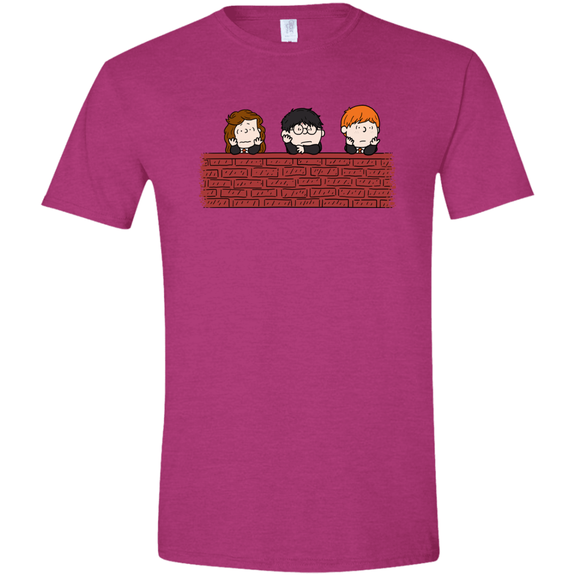 T-Shirts Antique Heliconia / S Brick Wall Men's Semi-Fitted Softstyle