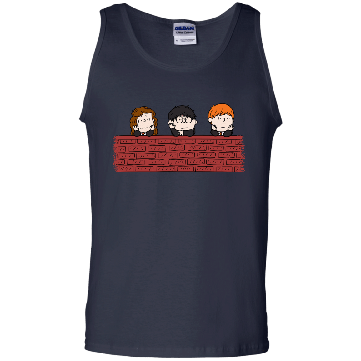 T-Shirts Navy / S Brick Wall Men's Tank Top