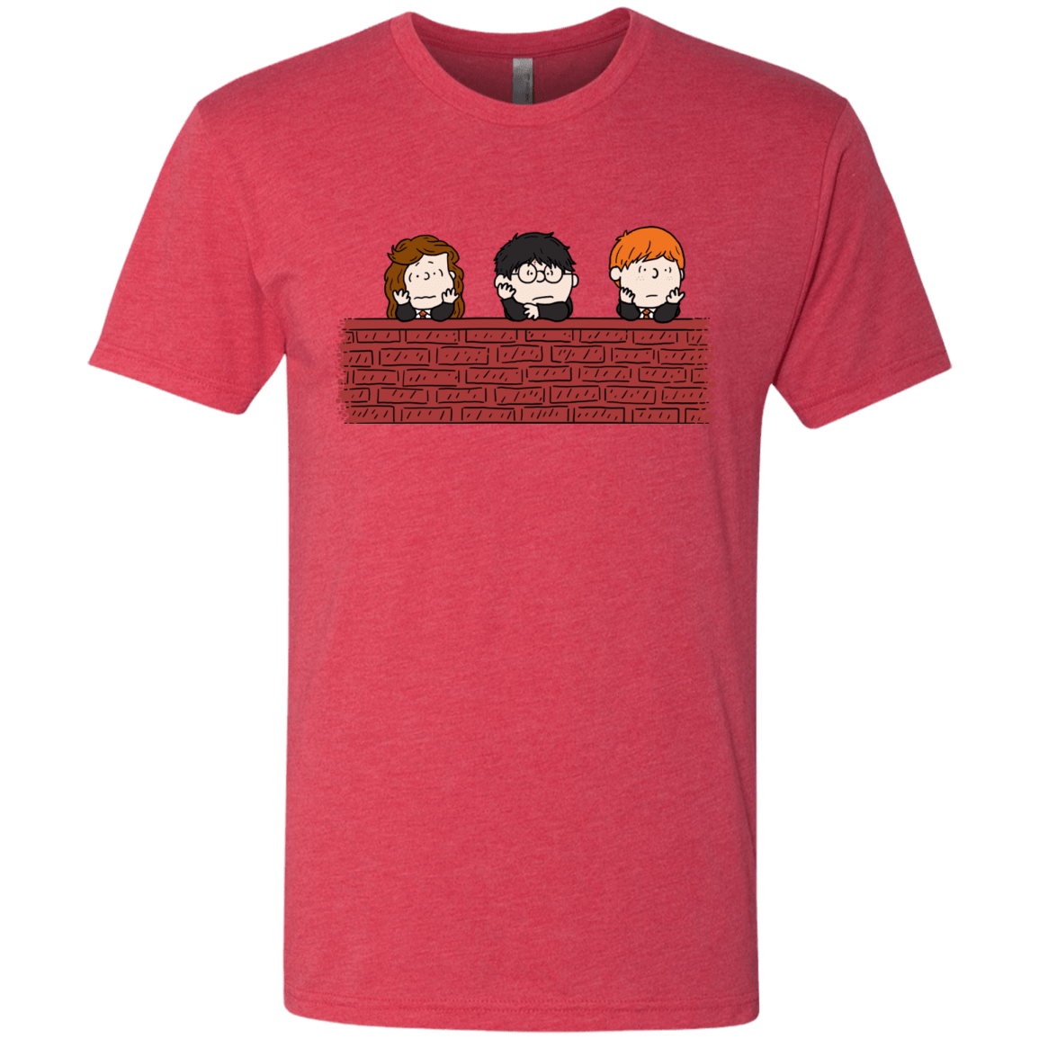 T-Shirts Vintage Red / S Brick Wall Men's Triblend T-Shirt