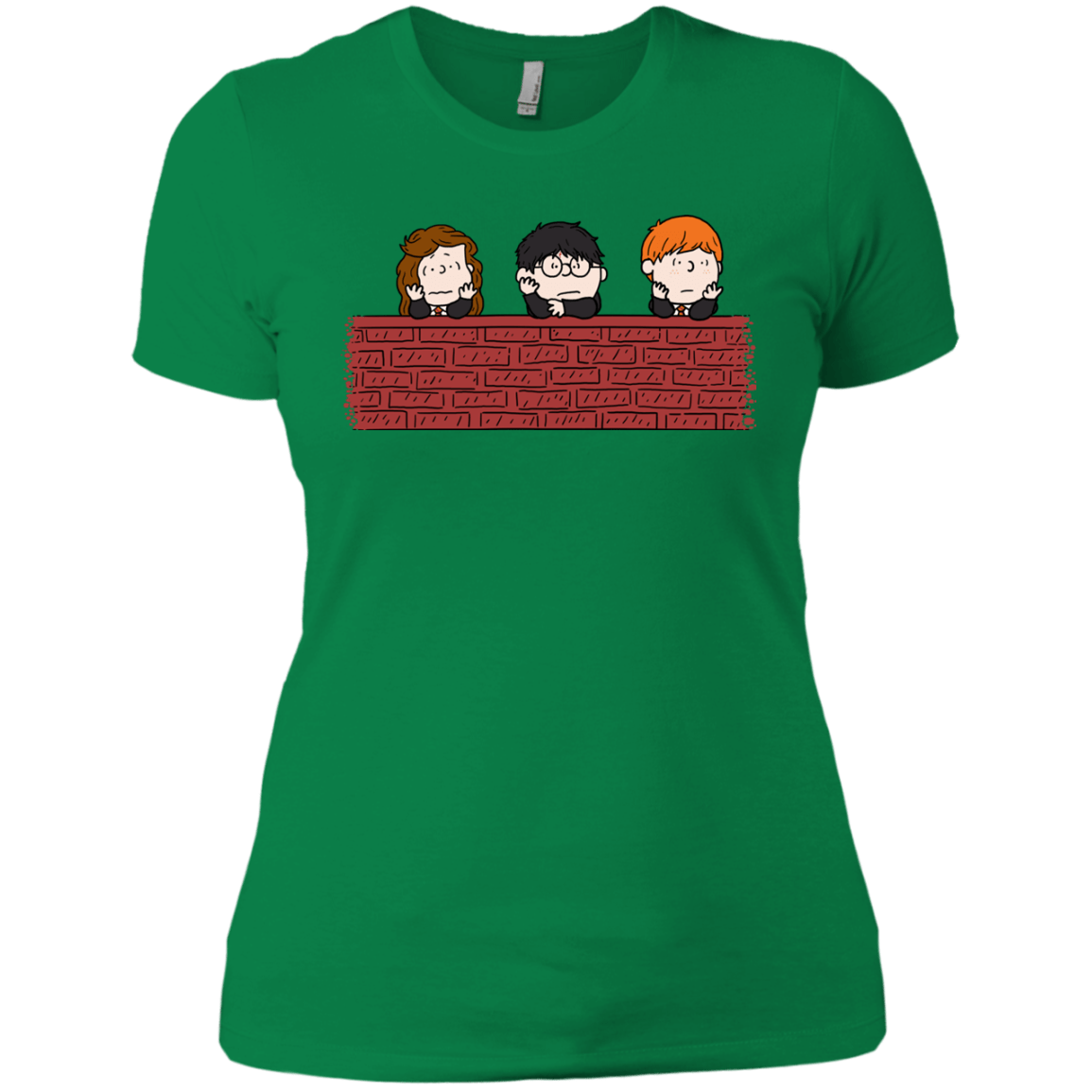 T-Shirts Kelly Green / X-Small Brick Wall Women's Premium T-Shirt