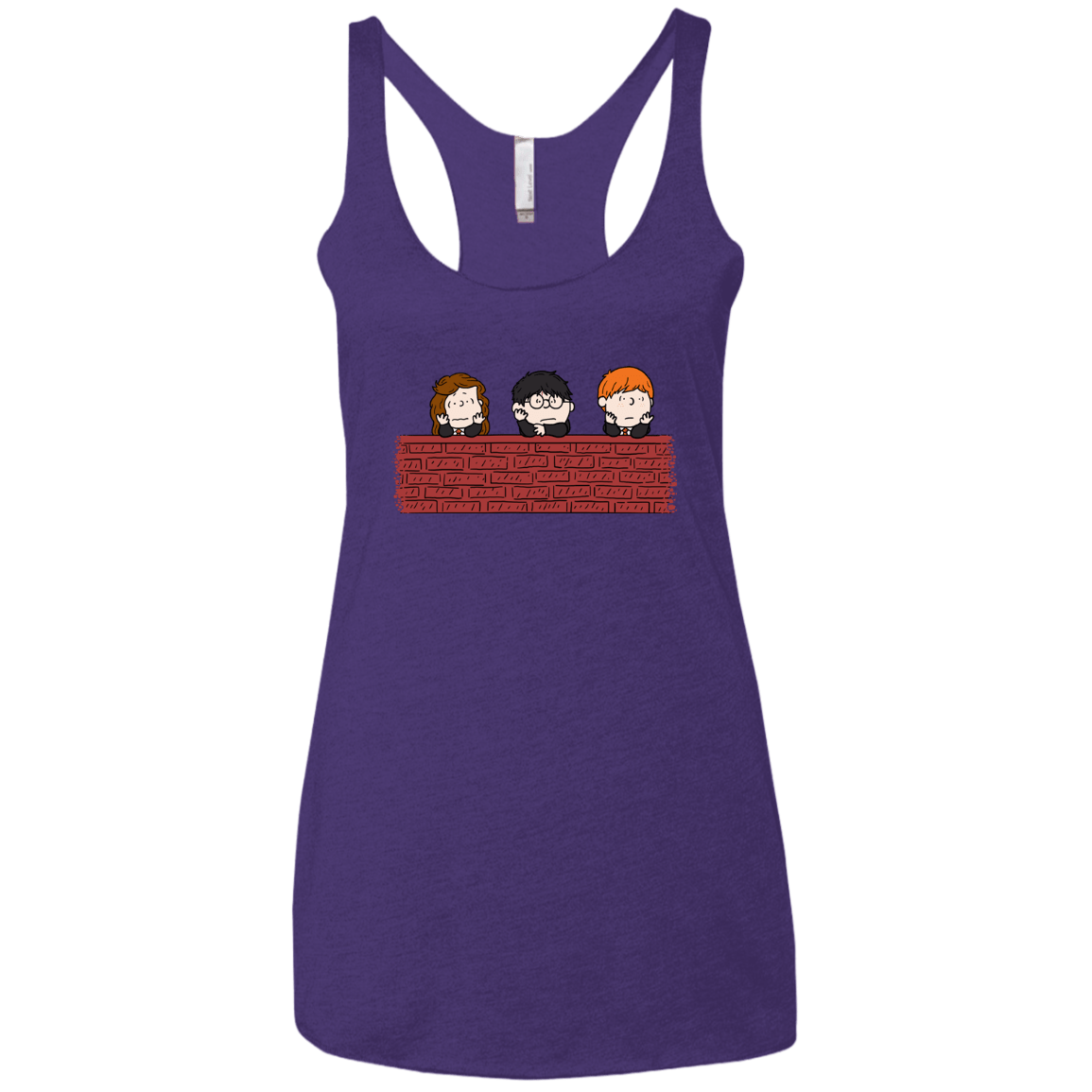 T-Shirts Purple Rush / X-Small Brick Wall Women's Triblend Racerback Tank