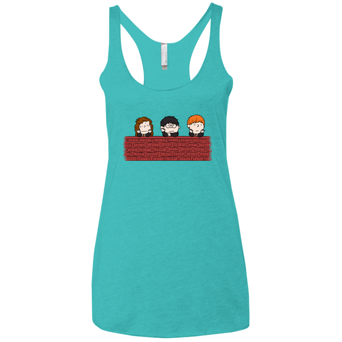 T-Shirts Tahiti Blue / X-Small Brick Wall Women's Triblend Racerback Tank