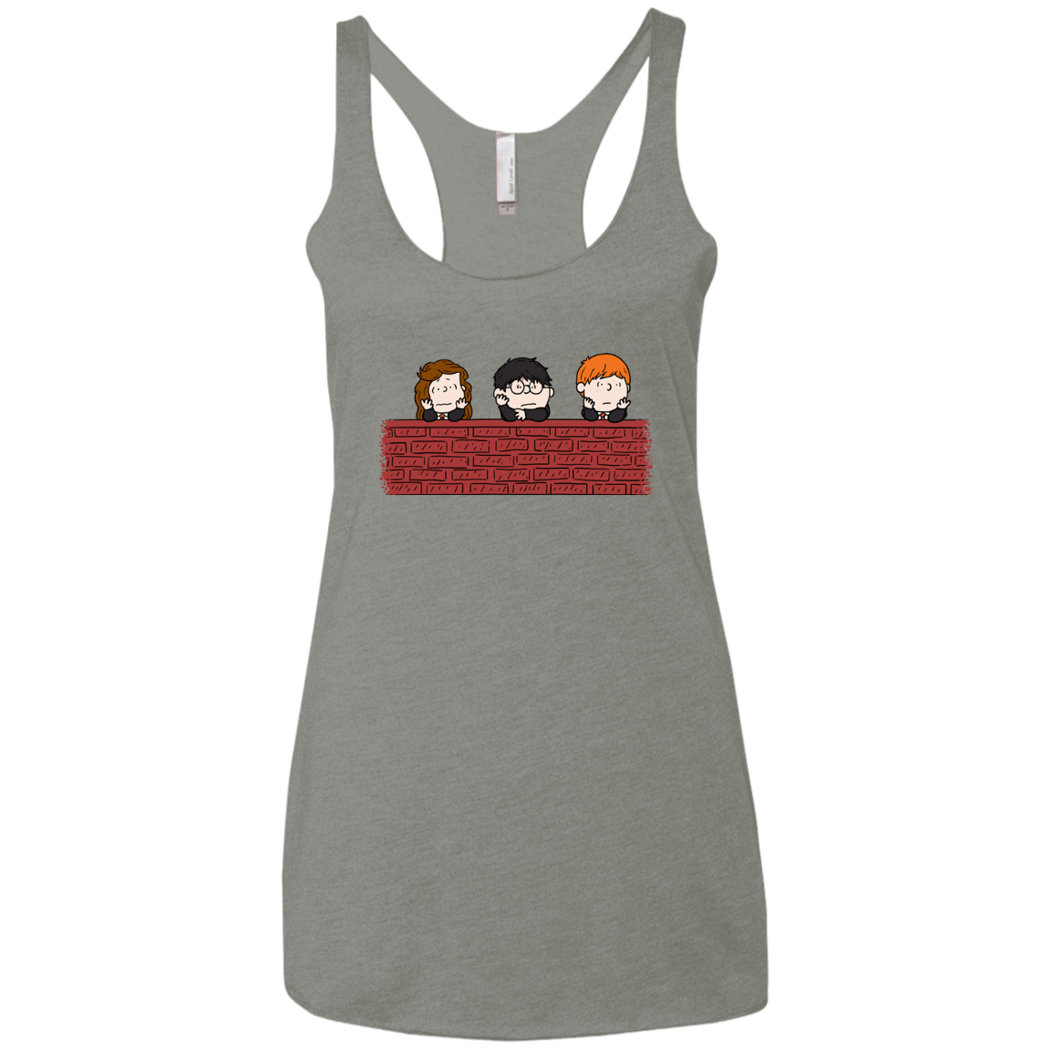 T-Shirts Venetian Grey / X-Small Brick Wall Women's Triblend Racerback Tank