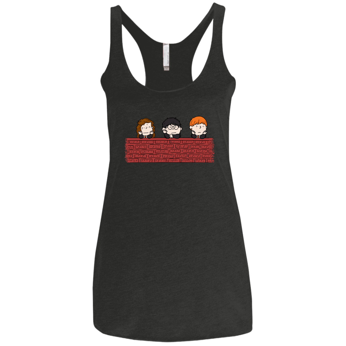 T-Shirts Vintage Black / X-Small Brick Wall Women's Triblend Racerback Tank