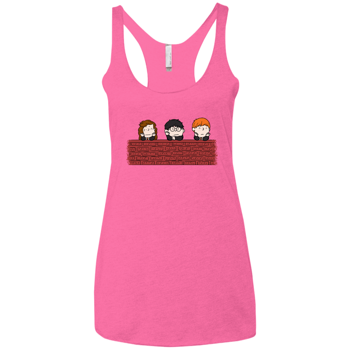 T-Shirts Vintage Pink / X-Small Brick Wall Women's Triblend Racerback Tank