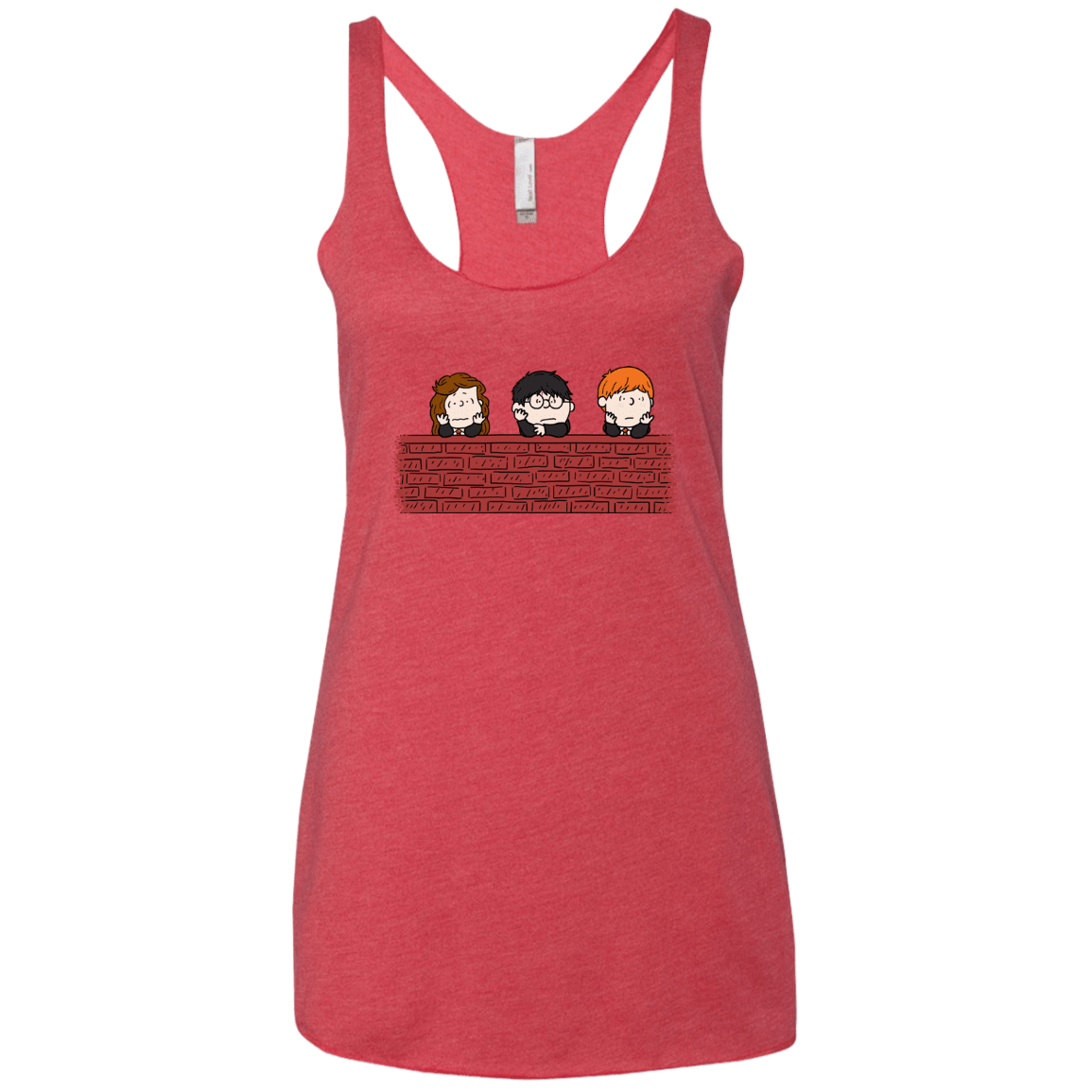 T-Shirts Vintage Red / X-Small Brick Wall Women's Triblend Racerback Tank