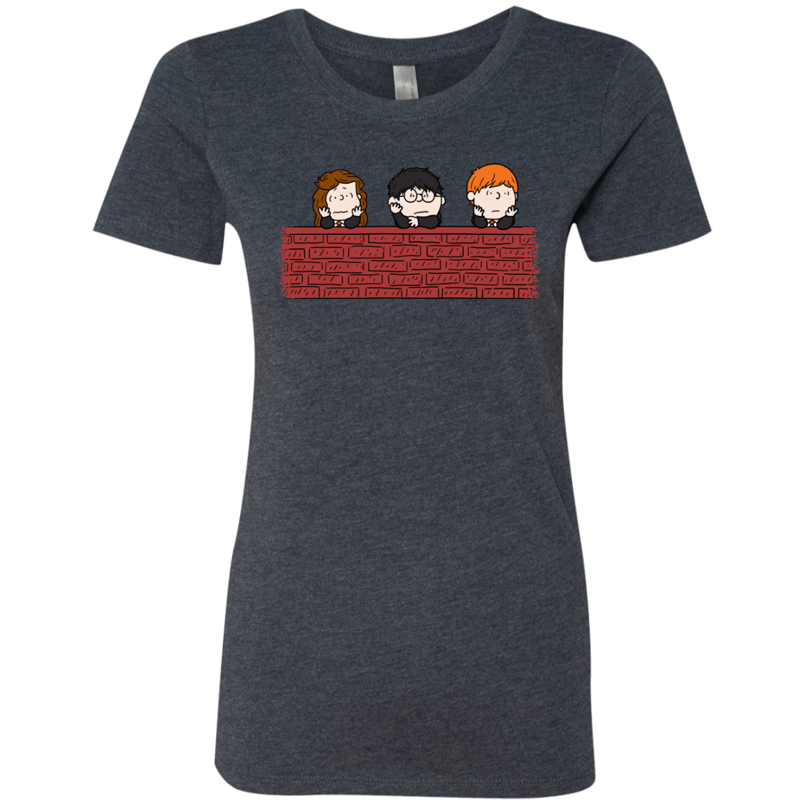 T-Shirts Vintage Navy / S Brick Wall Women's Triblend T-Shirt