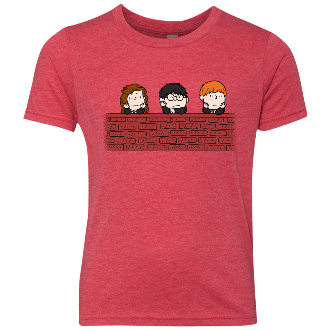 T-Shirts Vintage Red / YXS Brick Wall Youth Triblend T-Shirt