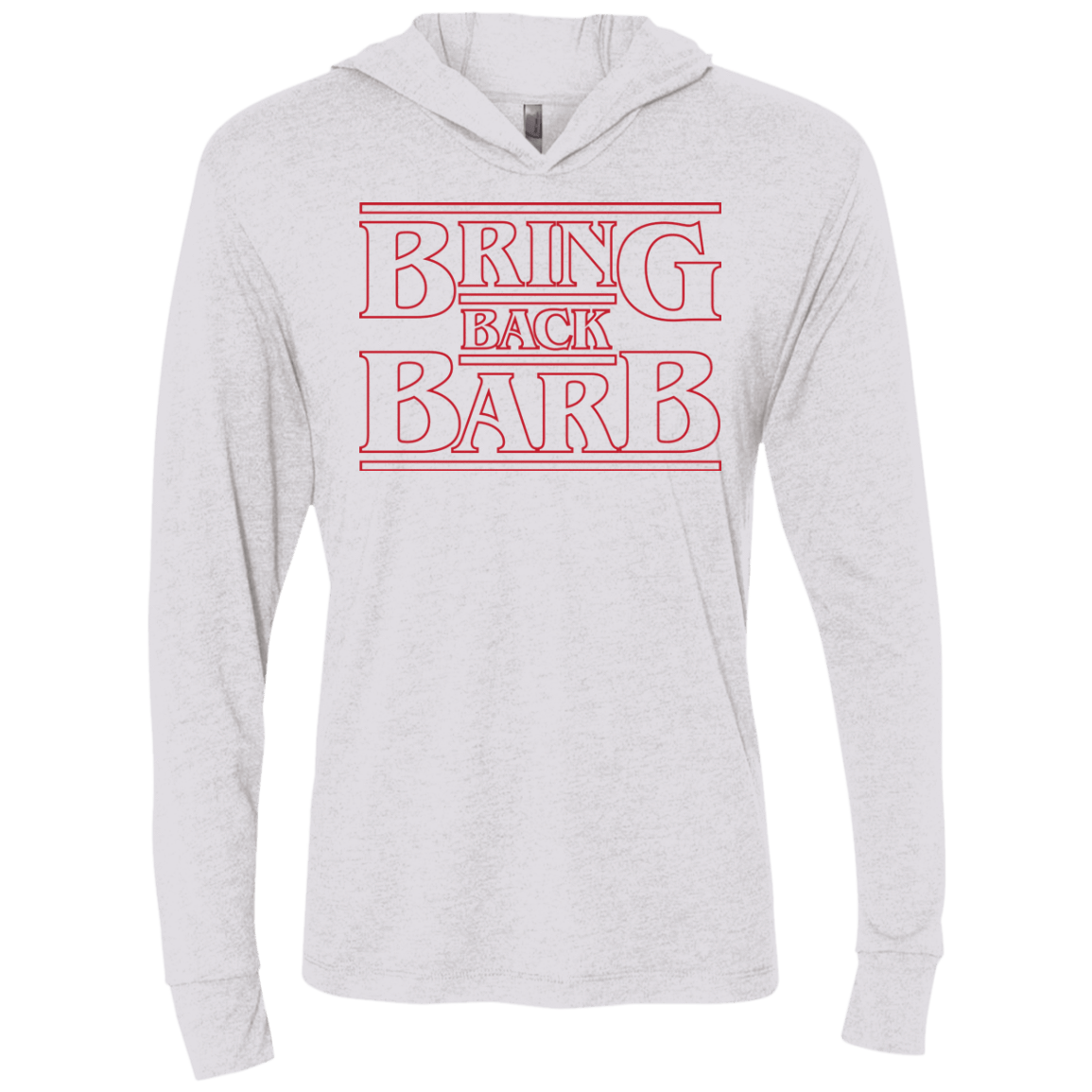 T-Shirts Heather White / X-Small Bring Back Barb Triblend Long Sleeve Hoodie Tee