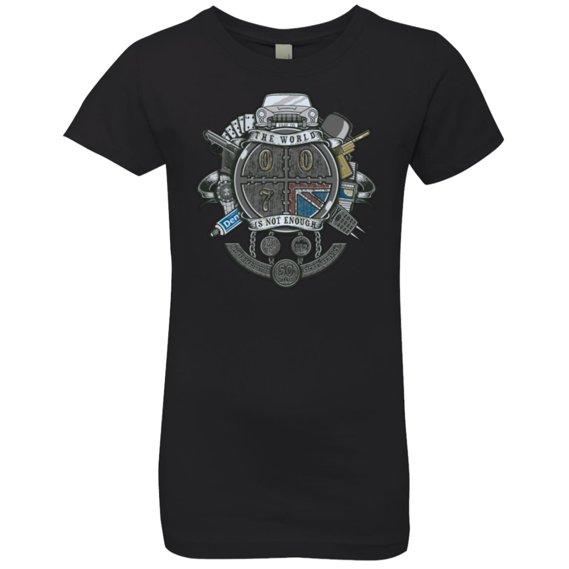 T-Shirts Black / YXS British Spy Crest Girls Premium T-Shirt