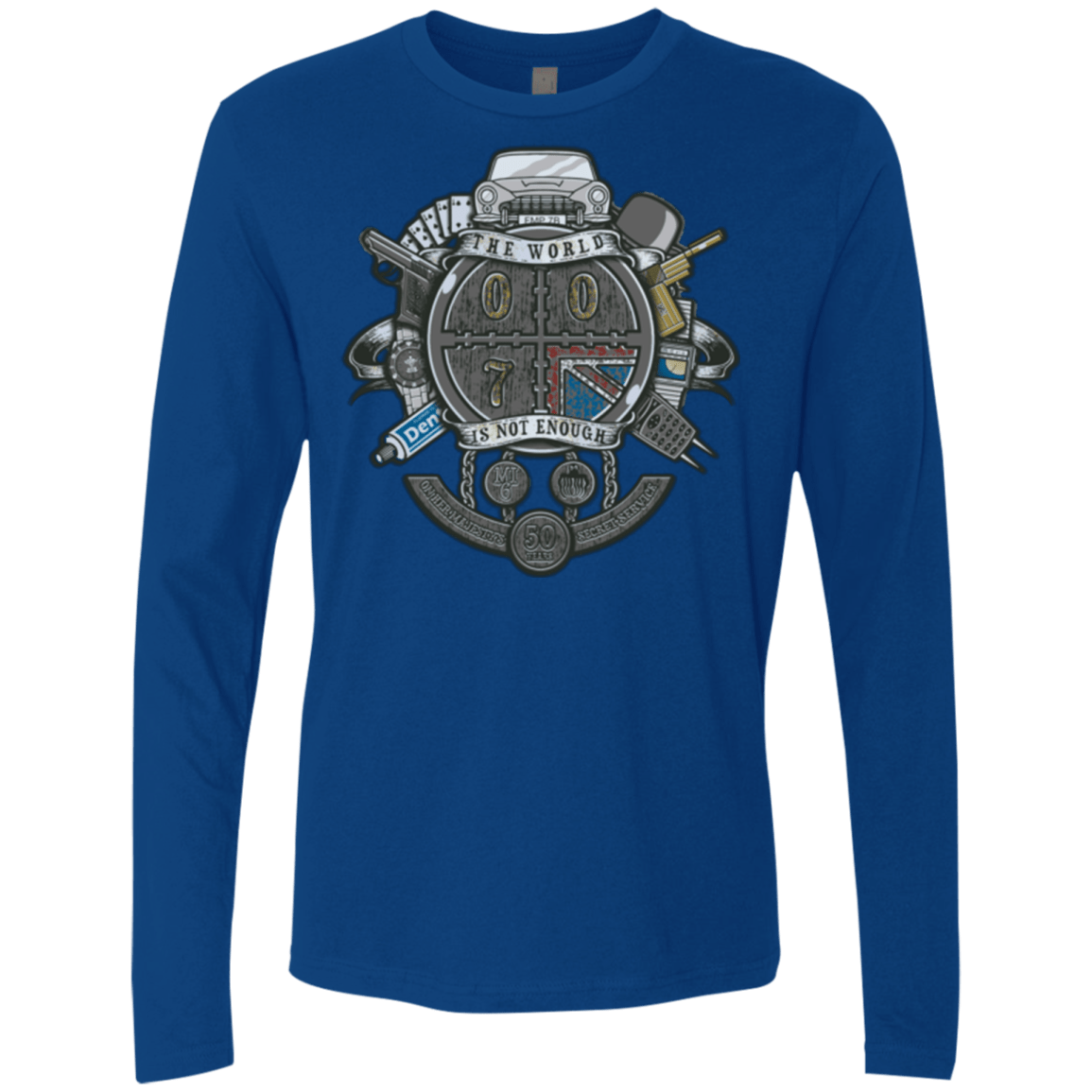 T-Shirts Royal / Small British Spy Crest Men's Premium Long Sleeve
