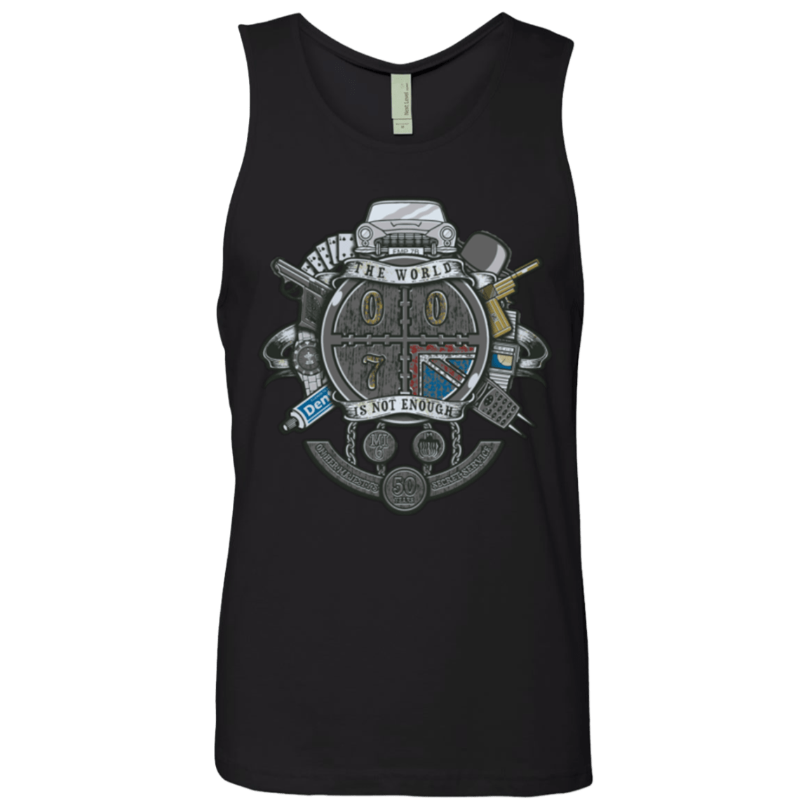 T-Shirts Black / Small British Spy Crest Men's Premium Tank Top