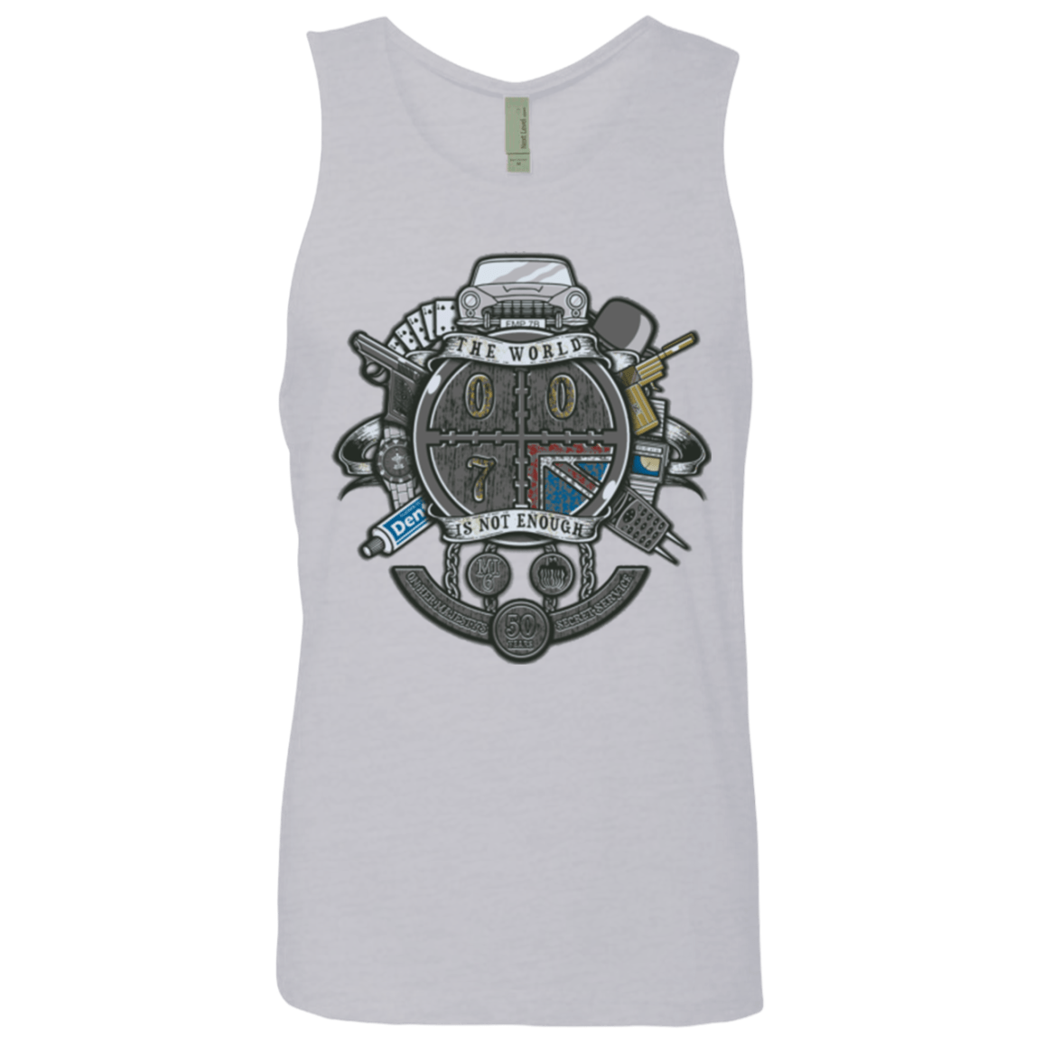 T-Shirts Heather Grey / Small British Spy Crest Men's Premium Tank Top