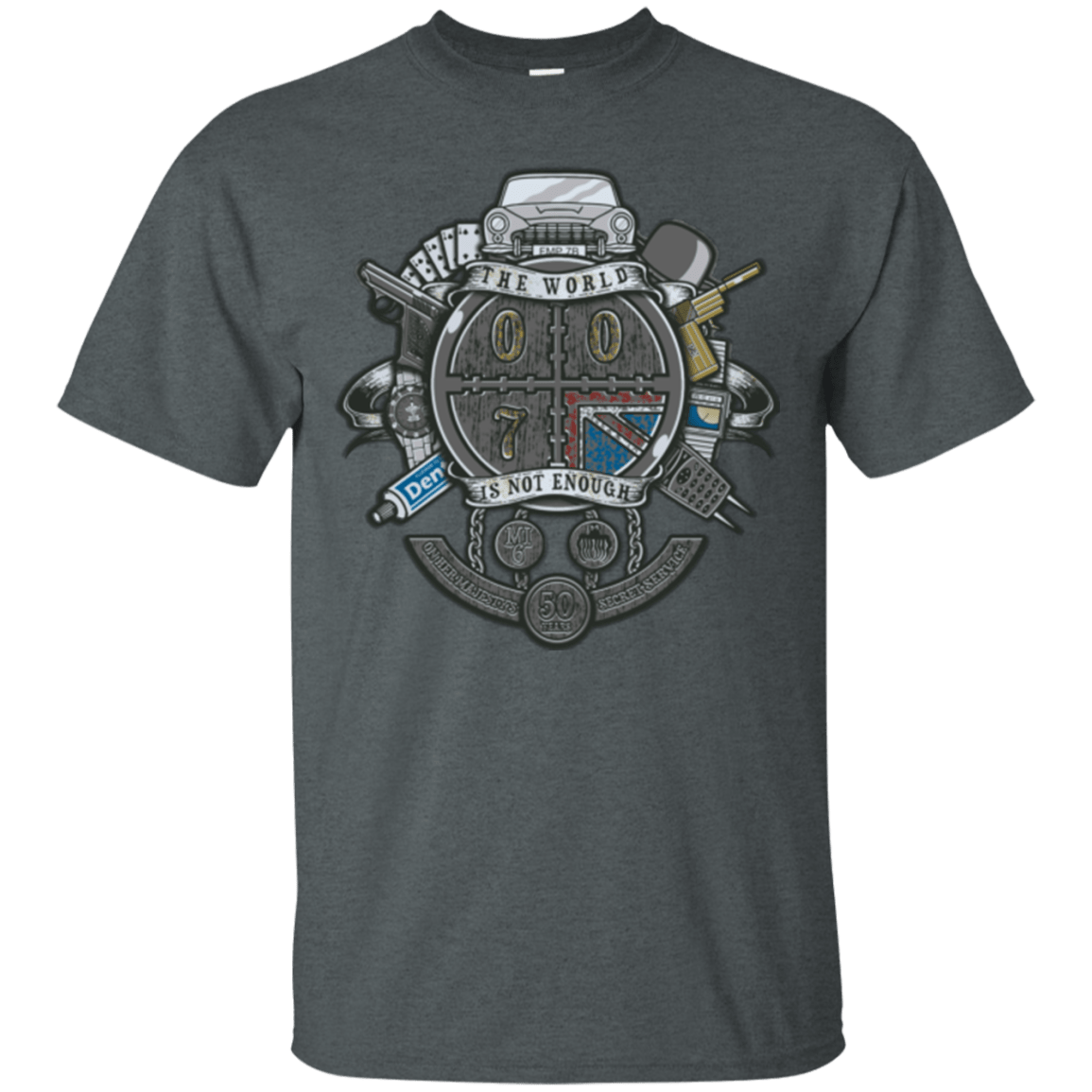 T-Shirts Dark Heather / Small British Spy Crest T-Shirt