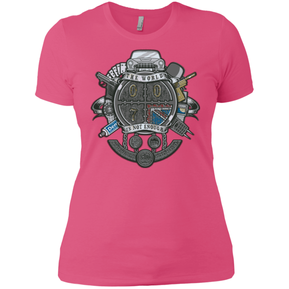 T-Shirts Hot Pink / X-Small British Spy Crest Women's Premium T-Shirt