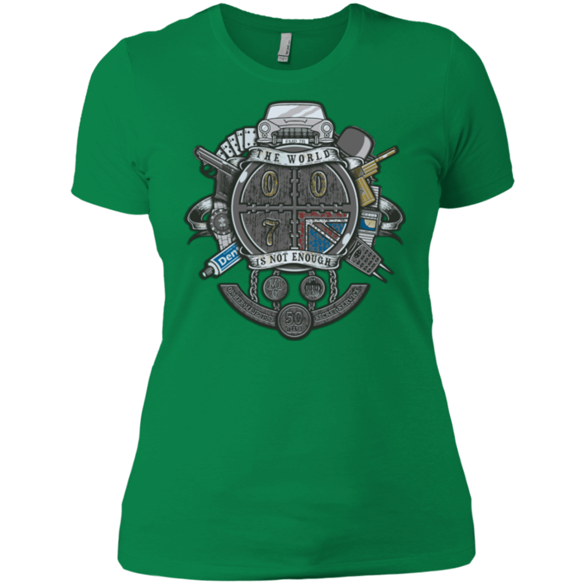 T-Shirts Kelly Green / X-Small British Spy Crest Women's Premium T-Shirt
