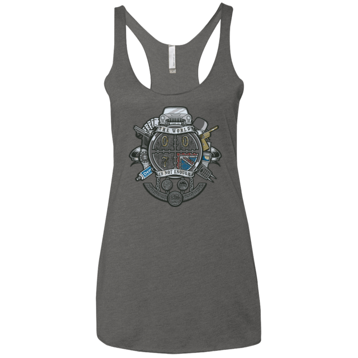 T-Shirts Premium Heather / X-Small British Spy Crest Women's Triblend Racerback Tank