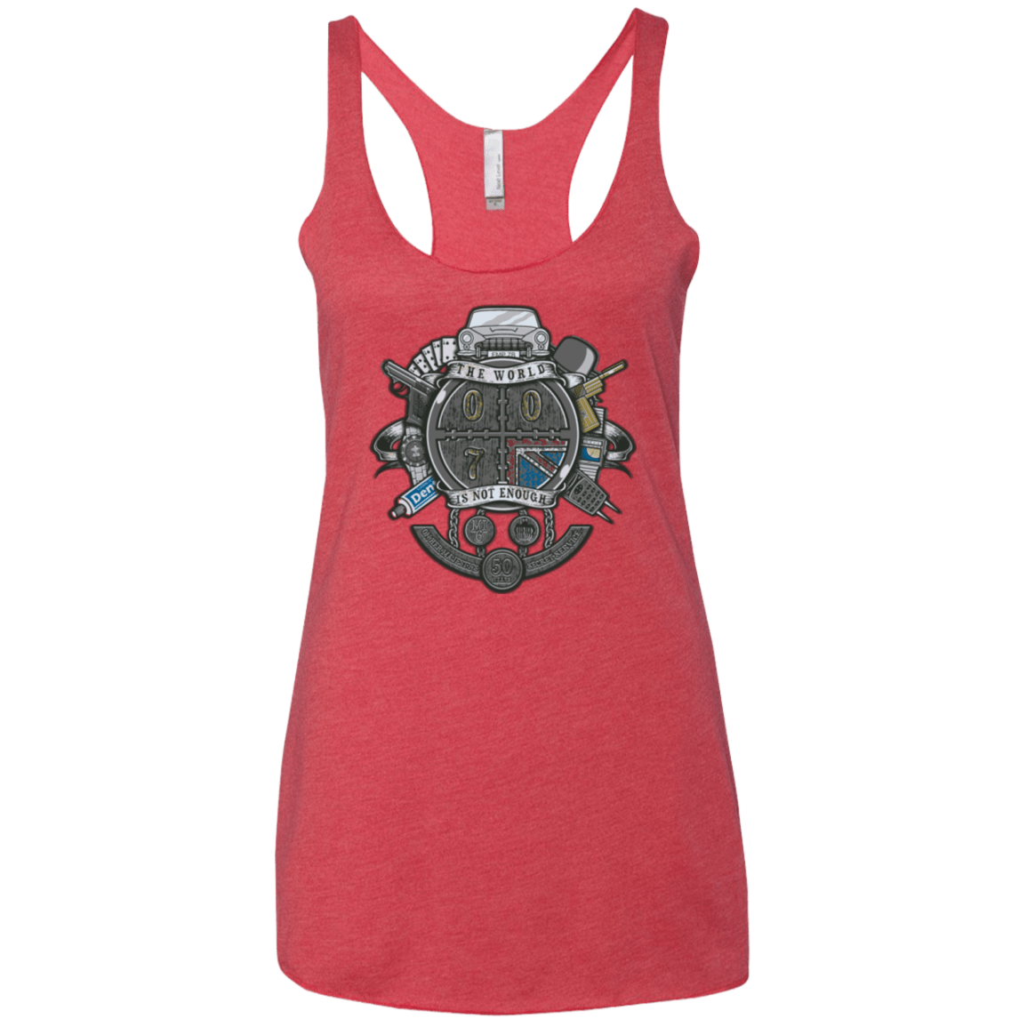 T-Shirts Vintage Red / X-Small British Spy Crest Women's Triblend Racerback Tank