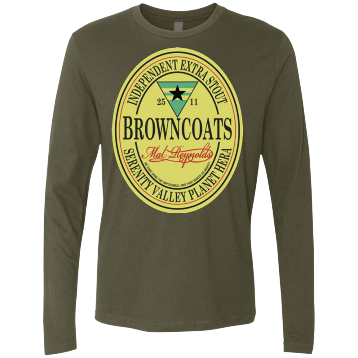 T-Shirts Military Green / Small Browncoats Stout Men's Premium Long Sleeve