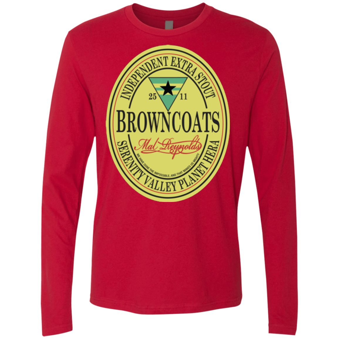 T-Shirts Red / Small Browncoats Stout Men's Premium Long Sleeve