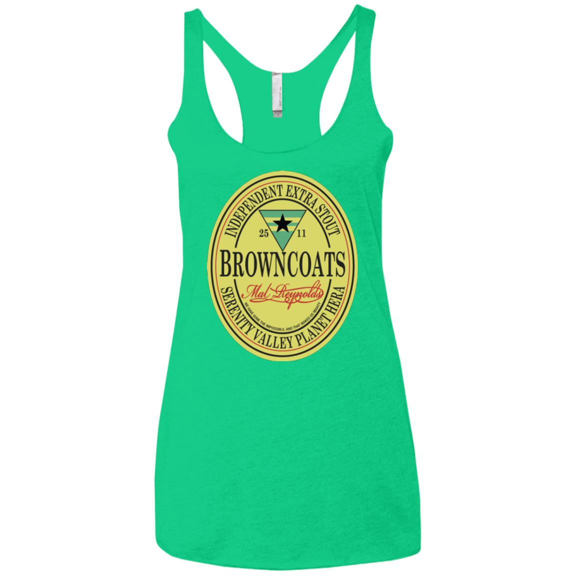 T-Shirts Envy / X-Small Browncoats Stout Women's Triblend Racerback Tank