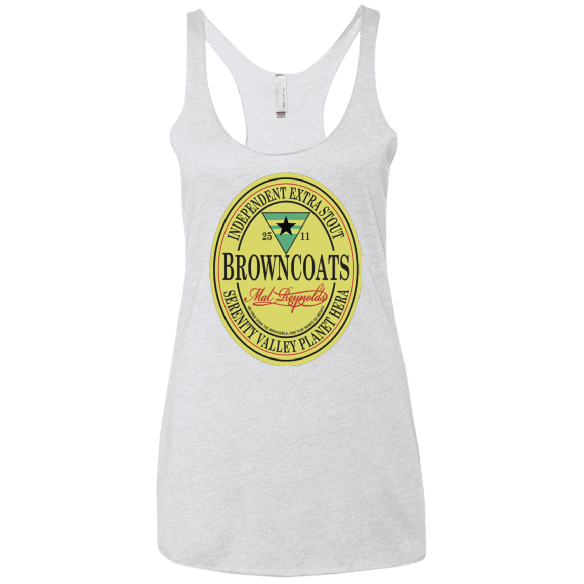 T-Shirts Heather White / X-Small Browncoats Stout Women's Triblend Racerback Tank