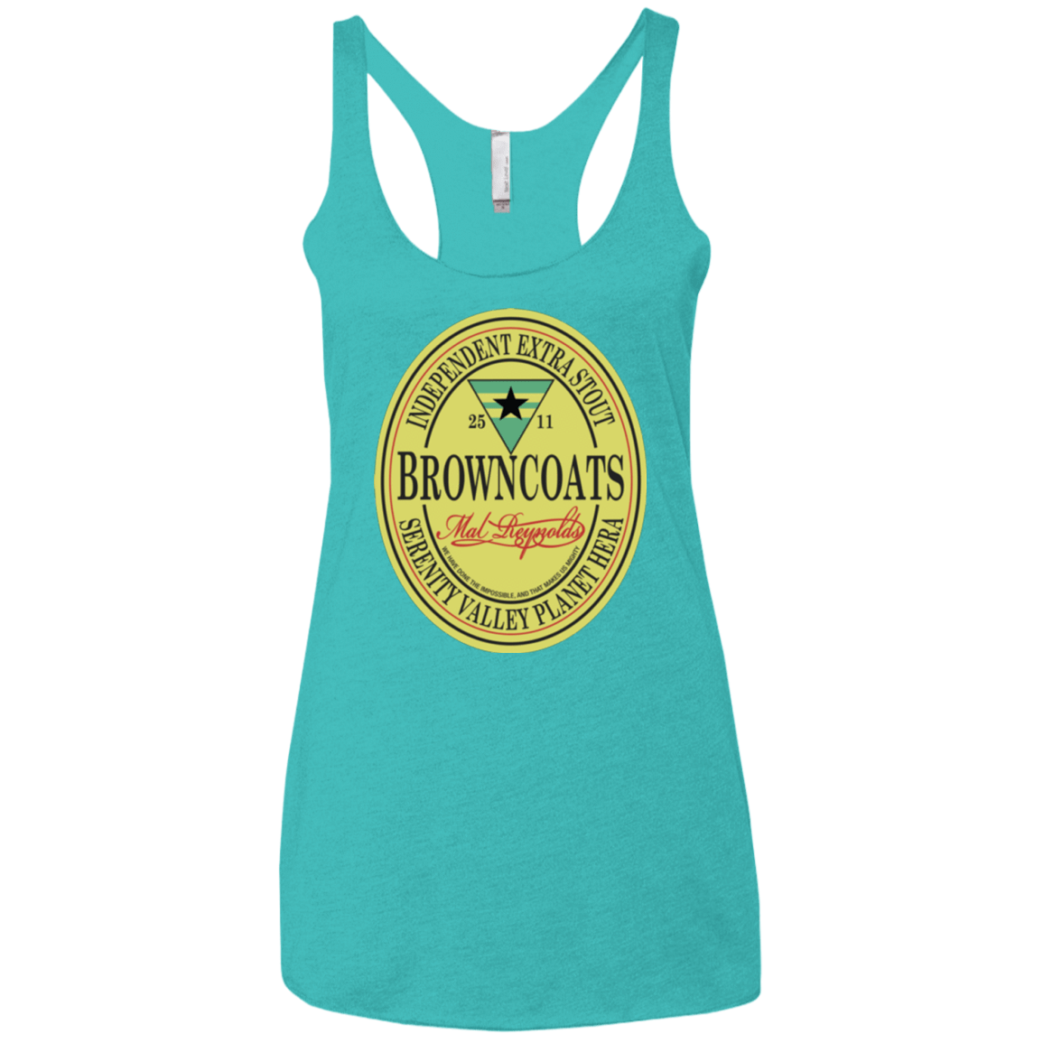 T-Shirts Tahiti Blue / X-Small Browncoats Stout Women's Triblend Racerback Tank