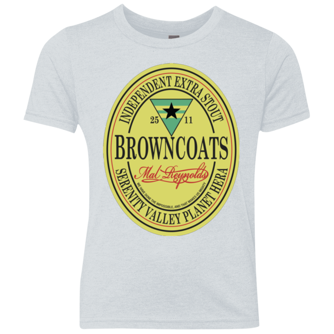 T-Shirts Heather White / YXS Browncoats Stout Youth Triblend T-Shirt