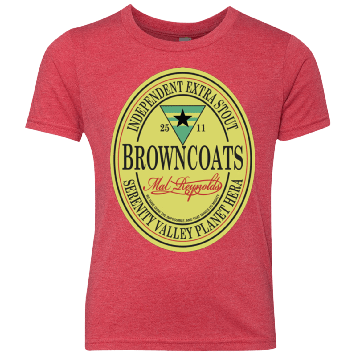 T-Shirts Vintage Red / YXS Browncoats Stout Youth Triblend T-Shirt