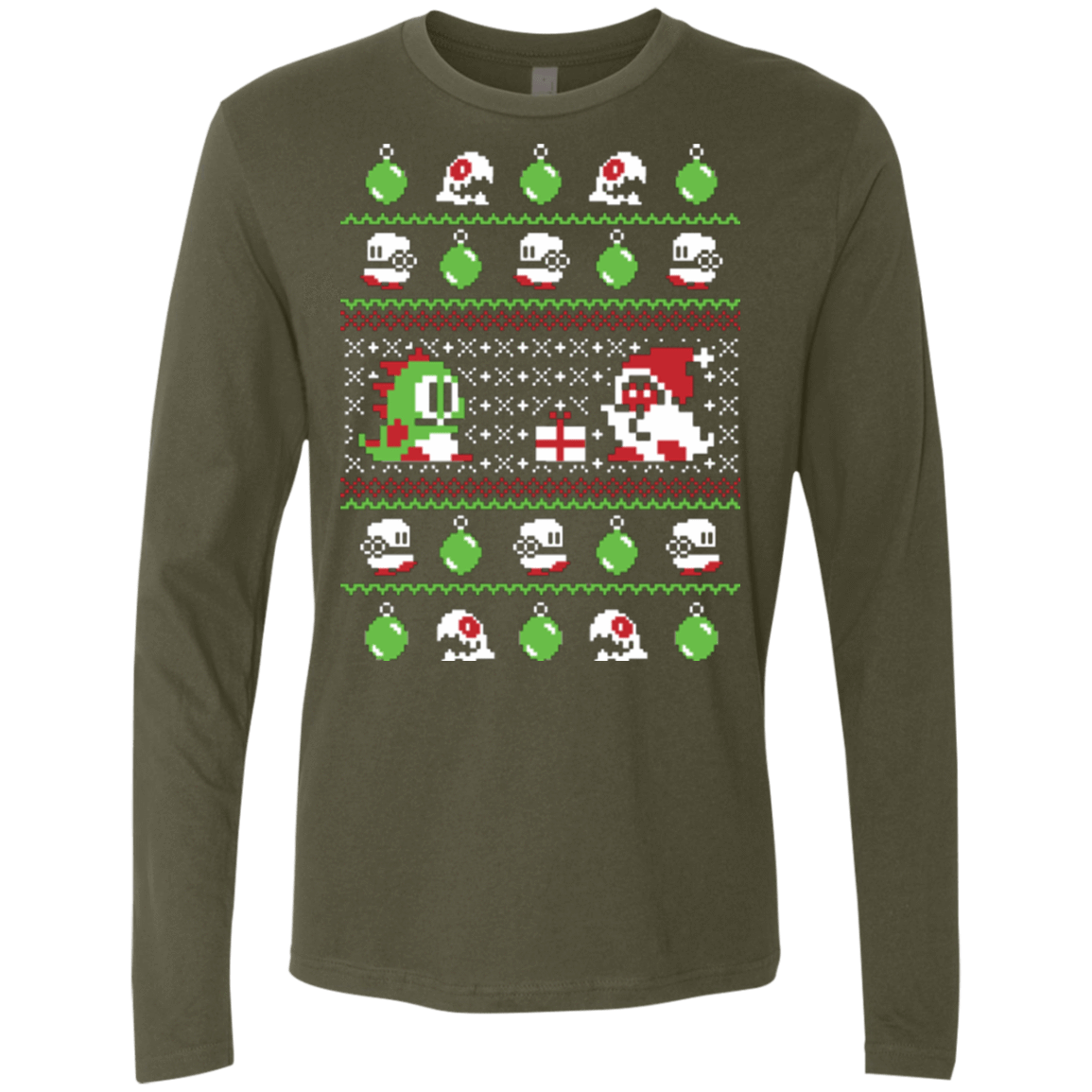 T-Shirts Military Green / Small Bubble Bauble Men's Premium Long Sleeve